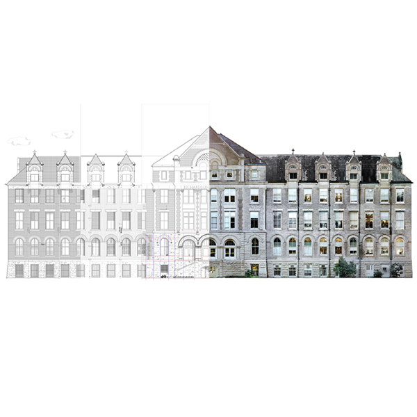 Drawing of Architecture building