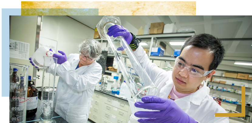 Chemists create hand sanitizer in lab