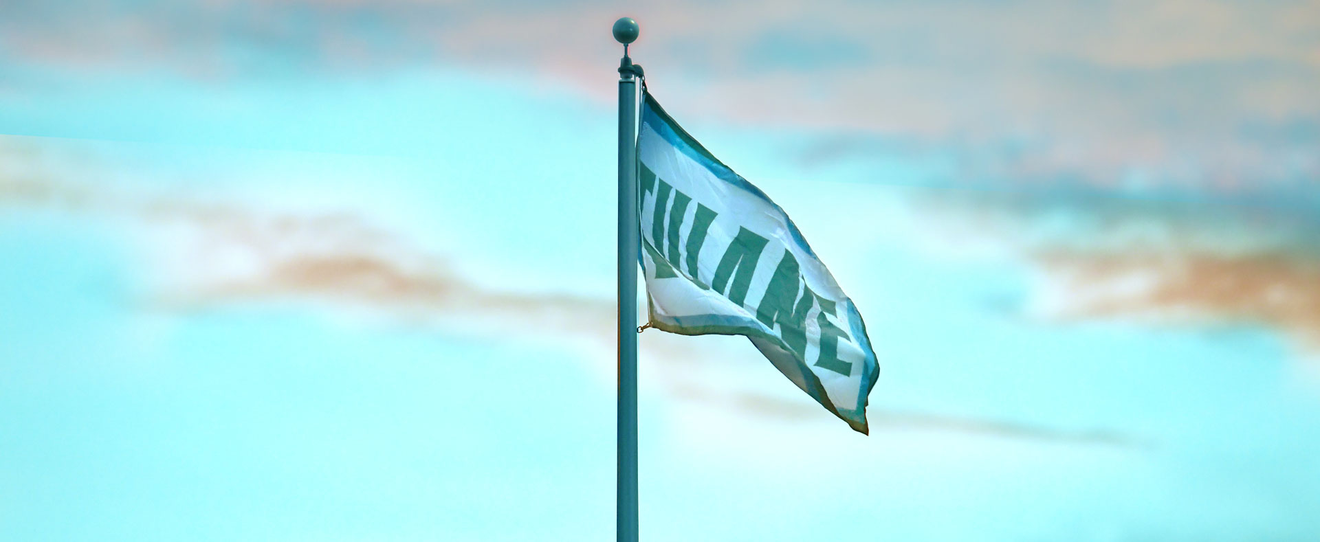 Tulane flag blows in wind at Yulman Stadium