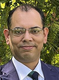 Outdoor portrait of Dean Hridesh Rajan