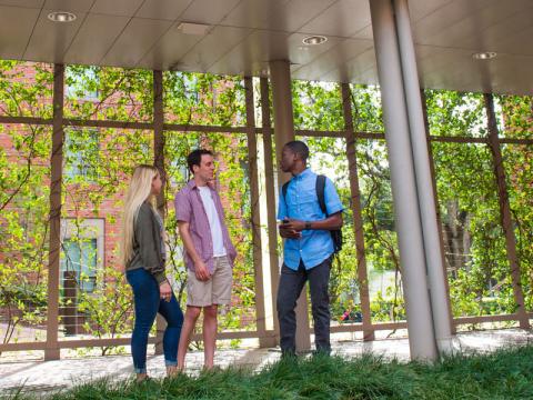 Students at residence hall