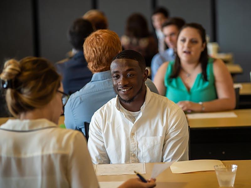 Students participate in mock interview event