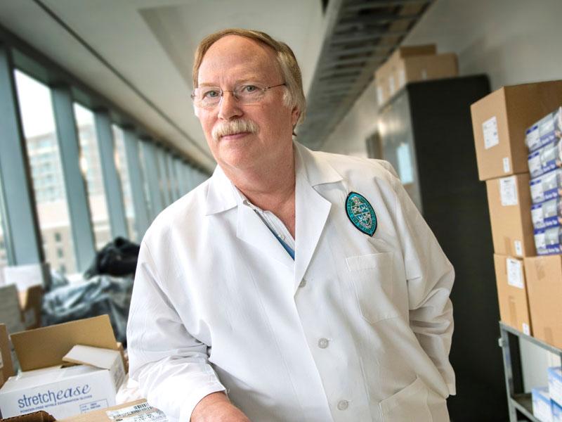 Researcher Robert Garry in the School of Medicine