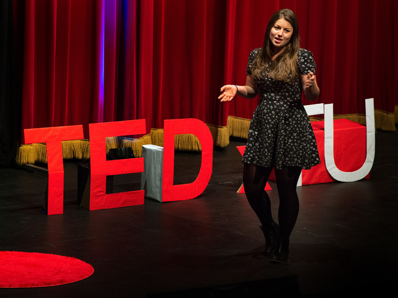 Student delivers TED x TU talk